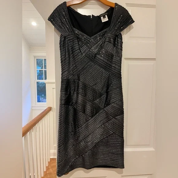 tadashi shoji grey dress Tadashi Shoji CAI23097L main image 0